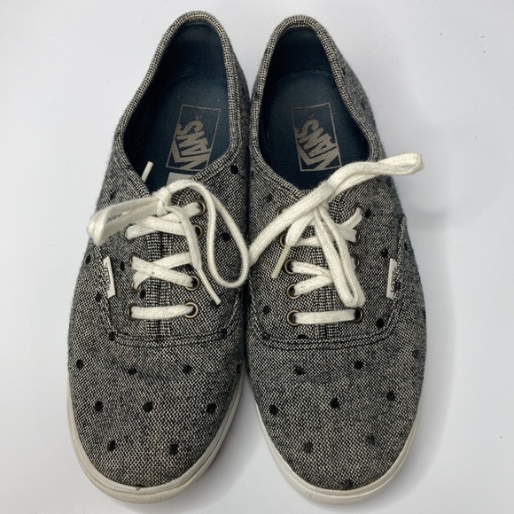 Vans woven sneakers gray with black polka dots unisex sizing - Picture 3 of 8
